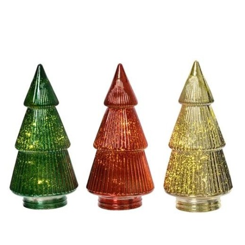 ALBERO VETRO MICROLED H.23CM 4 ASSORTITI